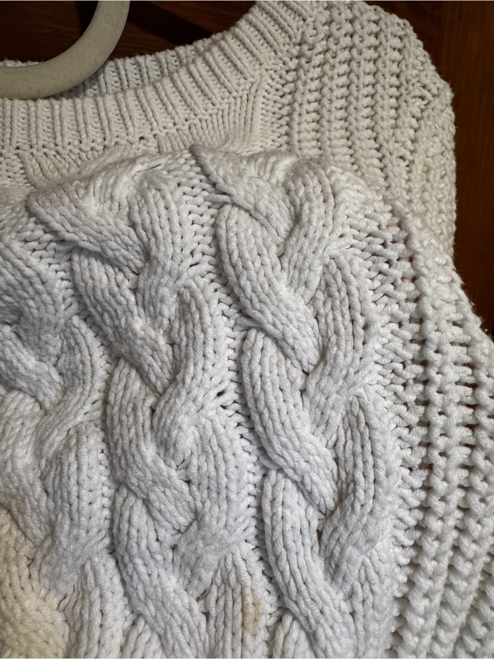Nautica Cream Cable Knit Crewneck Sweater *read description - Picture 4 of 8